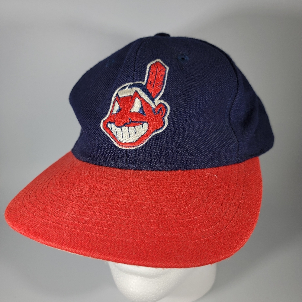 Vintage Cleveland Indians Chief Wahoo OH Wool Blend Hat Snapback EUC